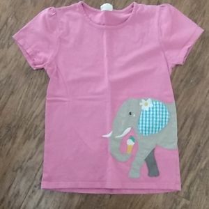 Mini Boden elephant applique shirt 11-12